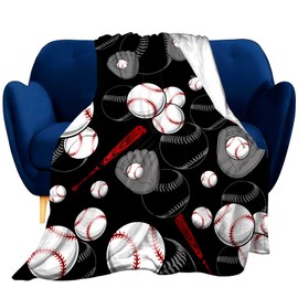 Super Soft Soccer Blanket Lightweight Cozy 3D Printed Flannel Baseball Basketball Throw Blankets for Sport Fans Kids Adults Gifts 80"x60"