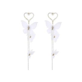 Stocking Stuffers Holiday Outfits for Women 2024 Butterfly Earrings for Women Gold Butterfly Earrings Long Tassel Earrings Rhinestone Dangle Earrings Butterfly Hoop Earrings Jewelry Gifts