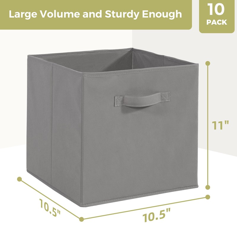 STORAGEIDEAS Storage Cubes, 11 Inch Cube Storage Bins, Set of