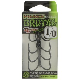 Ryugi Piercing Treble Triple Hook Brutal #1/0 Fishing Hook