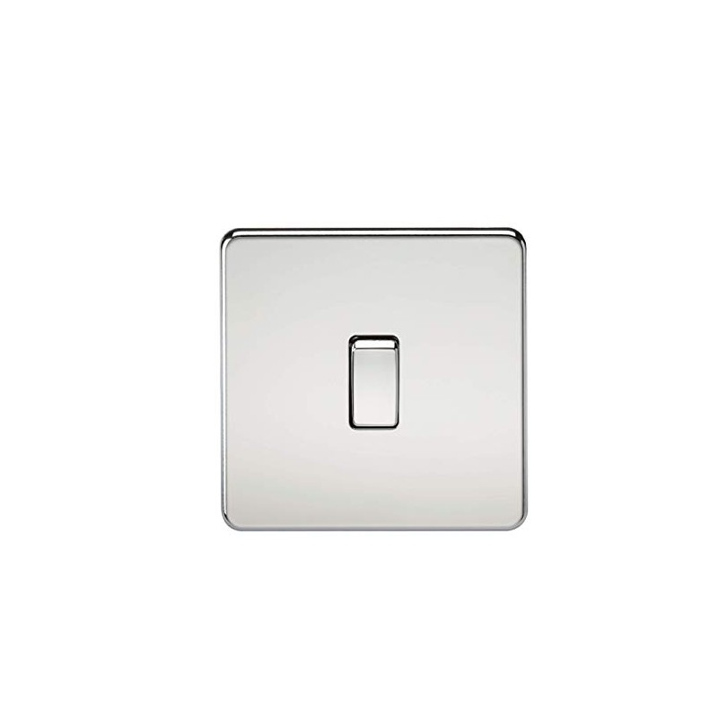 Knightsbridge SF8341PC Screwless 20 A 1-Gang DP Switch, Polished Chrome