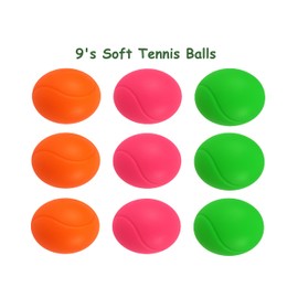 eMKay® Pack of 9 Soft Foam Balls for Kids – 70mm PINK ORANGE GREEN Sponge Throw Catch Balls Lightweight Safe Soft Ball for Indoor Outdoor Games & Sensory Play