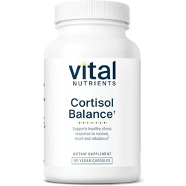 Vital Nutrients Cortisol Balance | Vegan Stress Relief Supplement | Cortisol Manager Supports Energy & Stress Levels | Ashwagandha & Magnesium for Relaxation | Gluten, Dairy, Soy Free | 90 Capsules