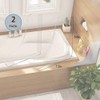 Lrtzizy 2PCS Clear Acrylic Corner Splash Guards Shower Bathtub Splash