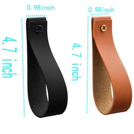 Sutfmwe 16Pcs PU Leather Curtain Rod Holder Straps for Wall Hanging, Leather Wall Hooks Loop Strap for Home Storage Kitchen Towel Hooks Wall Boho Pole Hanger Wall Blanket Oar Display