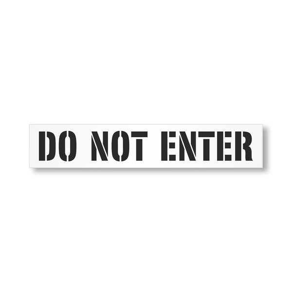 SmartSign 18 x 96 inches Do Not Enter Reusable Stencil