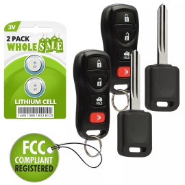 Wholesale-24-7 2 Replacement For 2002 2003 Nissan Altima Maxima Key + Fob Remote