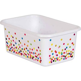 Teacher Created Resources Confetti Small Plastic Storage Bin