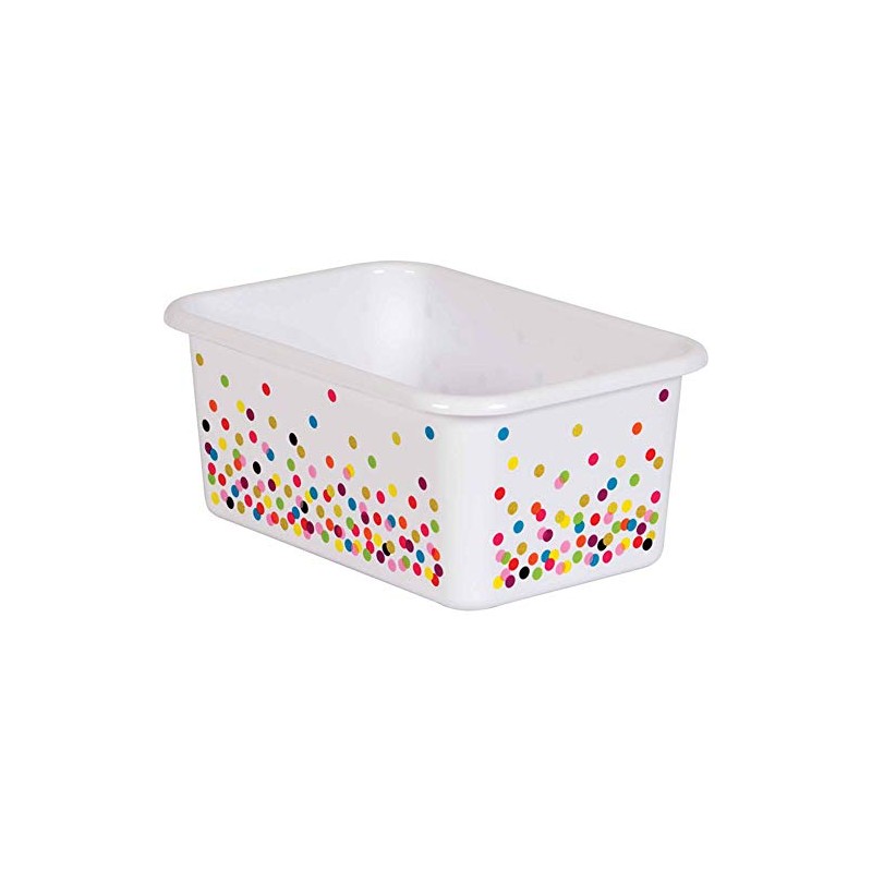 Teacher Created Resources Confetti Small Plastic Storage Bin