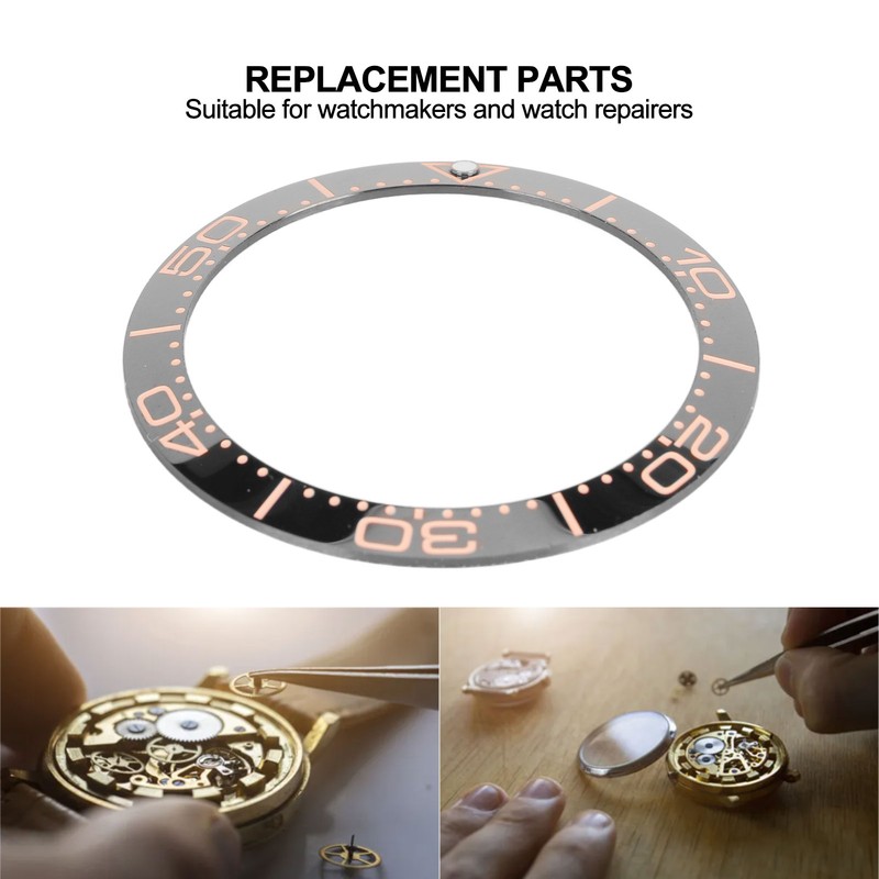 Ceramic Watch Bezel Ring Professional 38mm Watch Bezel Insert Replacement