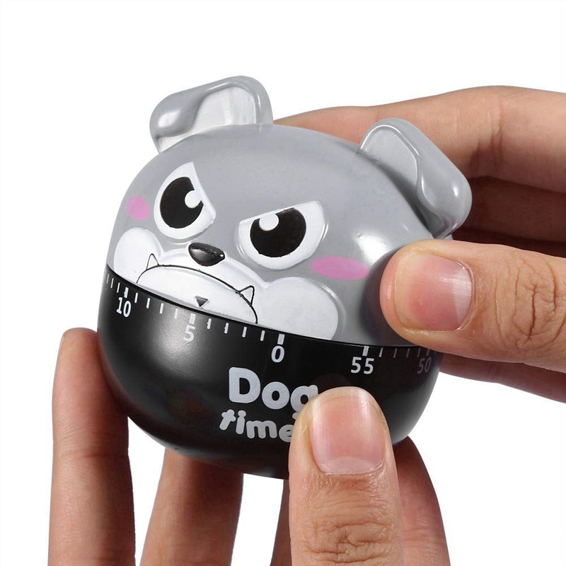 Tomotato Mechanical Kitchen Timer, Adorable Dog Shaped Wind Up Timer