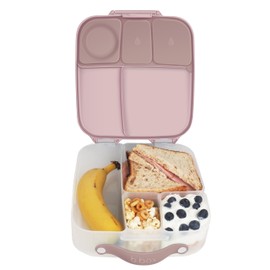 b.box Lunch Box for Kids: Bento Box w/ 4 Compartments (2 Leak Proof), Removable Divider & Gel Pack. Ideal for Big Eaters 3+. School Supplies, 8½ Cup Capacity