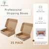BIOBROWN 9x6x2" Small Shipping Boxes 25 Pack, Kraft Dots Corrugated