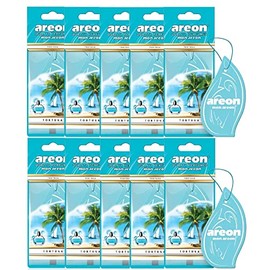 AREON Mon Car Air Freshener Hanging Tortuga Tropical Blue Set Multi Pack of 10
