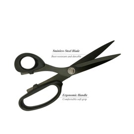 Mxeiwzx Left-Handed Scissors for Adults, 8 Inch Titanium Coating with Stainless Steel Blade, for Dressmaking, Leather Professional Sewing Fabric, Crafting and Home General Use, 2-Pack, Black