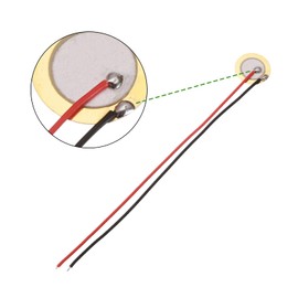 sourcing map 10Pcs Piezoelectric Discs 10mm Acoustic Pickup Transducer Microphones Trigger Buzzer Drum Guitar