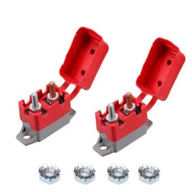 2pcs DC 12V - 24V Automatic Reset Circuit Breaker, 30 Amp Automatic Reset Circuit Breakers with Cover Stud for Bolt Automotive and More.