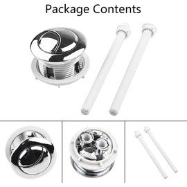 1 unidad de conjunto de botón pulsador for cisterna de inodoro de doble descarga: accesorios de baño duraderos for una fácil instalación.(48mm)