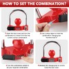 Cenipar Trailer Hitch Lock Universal with Combination Lock, Heavy-Duty Steel
