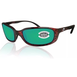 Costa Del Mar Brine Tortoise Green Mirror 580 Glass Polarized Lens BR10OGMGLP