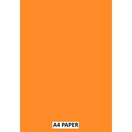 Fluorescent Orange A4 Paper 80gsm Sheets - Arts and Crafts - Select Amount (20)