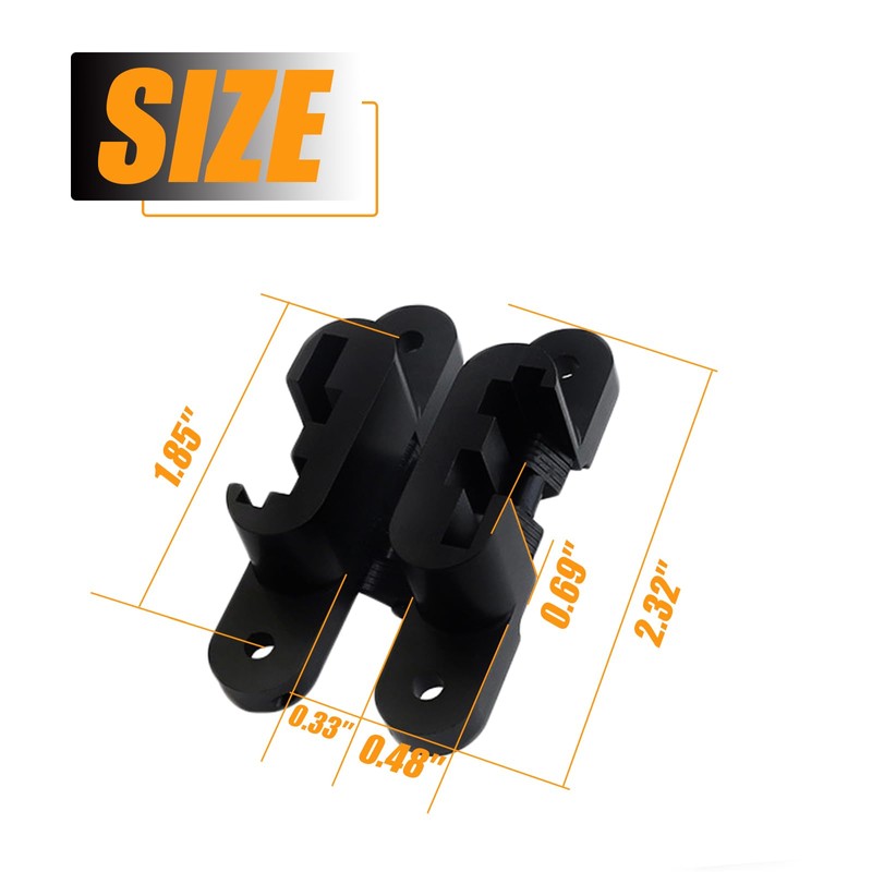 (1 Pair) Hidden Gate Hinge Stainless Steel Invisible Door Hinges