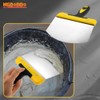 2PCS Stainless Steel Bucket Scoop, 6.7" Curved Contoured Blade Putty