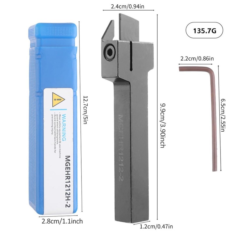 Hancaner 1/2'' 12mm Indexable Lathe Turning Tool 21Pcs Kit- 7Pcs