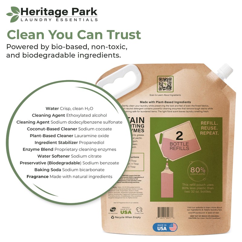 Heritage Park Luxury Laundry Detergent | Dermatologist Tested Plant based