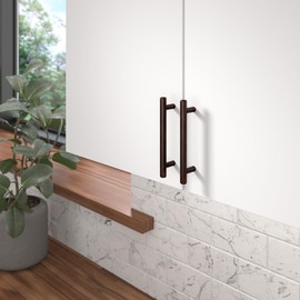 Richelieu BP205108BORB Roosevelt Collection Brushed Oil-Rubbed Bronze Cabinet Handle 4 1/4 inch Center to Center Cabinet Bar Pull, Modern Drawer Pull for Kitchen, Bathroom, and Dresser, 1 Pack