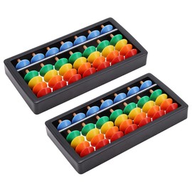 Toyvian 2PCS Plastic Abacus Soroban Calculator Plastic Abacus Math Learning Educational Toys for Children Calculation