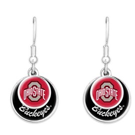 FTH 55427 Ohio State University Buckeyes Double Disk Earrings
