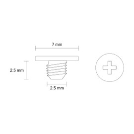 4 Pcs LCD Hinge Screws Back Cover Rear Lid Top Case M2.5 * 2.5 Replacement for Dell Ins piron 15MF 7569 7575