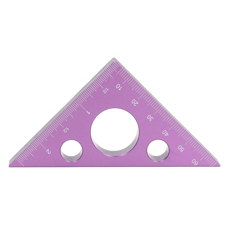 3in Right Angle Measure Ruler Thick Aluminum Alloy 45 Degree