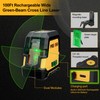 PREXISO Laser Level with Tripod - 100Ft Rechargeable Dual Modules
