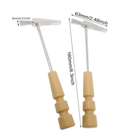 Honbay 2PCS Metal Kalimba Tuning Hammers Thumb Piano Tuning Hammers with Plastic Handle Instrument Accessory for Percussion Instrument Tool Accessory (6.3")