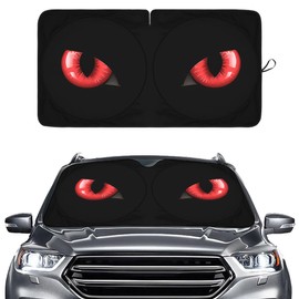 GENANY Evil Eyes Movie Windshield Sun Shade for Car SUV Truck (69x35 Inches), Automobile Sunshade, Protector Blocks UV, Car Accessories