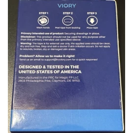 Viory Gentle Tape Extra Comfort Hypoallergenic 30 Pack, Strong & Durable, Sealed