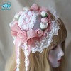 morytrade Mini Hat Lolita Cosplay Straw Hat Headdress Pink (Pink)