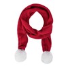 Qchomee 2Pcs Kids Christmas Santa Hat Scarf Set Knit Beanie
