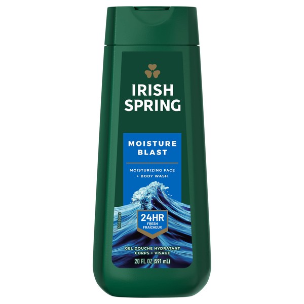 Irish Spring Moisture Blast Body Wash for Men, 20 Oz