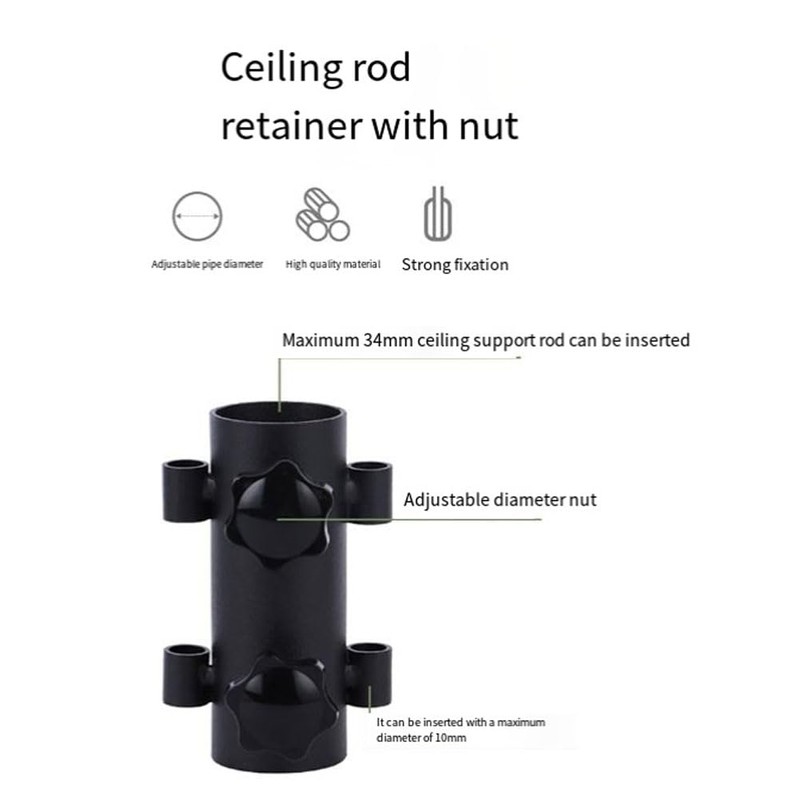 Geieold 2 x Awning Pole Fixing Tube Ground Bracket Windproof