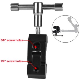 KAGYOKU Super Clamp - 2 Pack with 1/4 and 3/8 Thread Crab Clamps for DSLR Rig Camera Monitor LED Light Microphones Photography