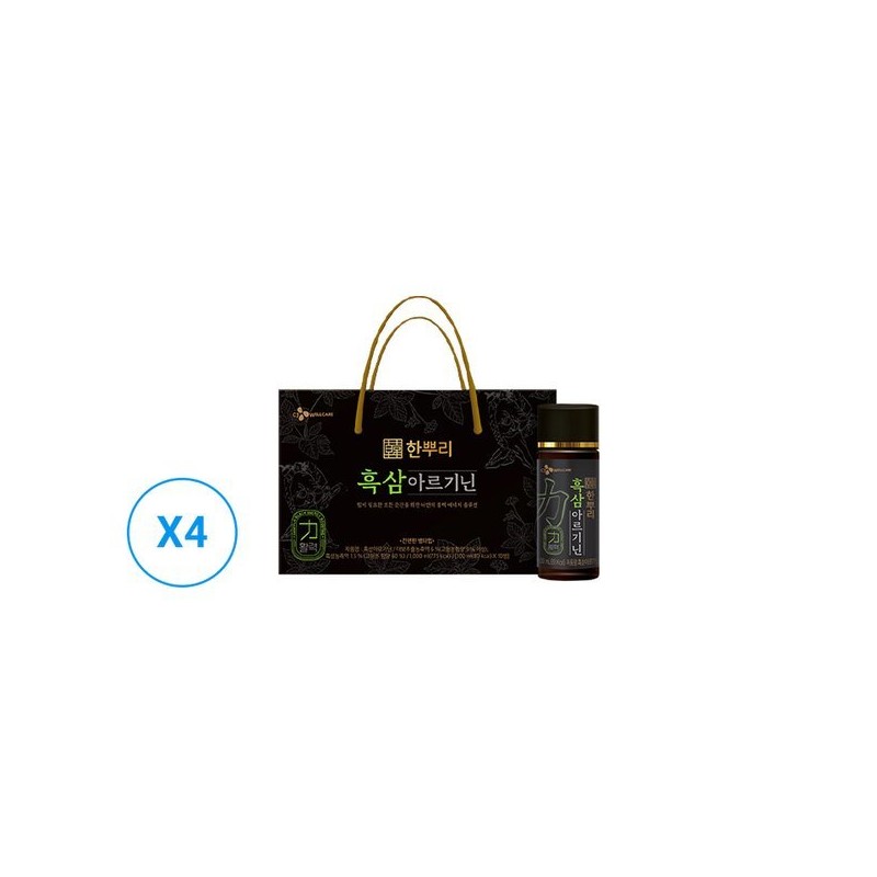Hanppuri (CJ웰케어)한뿌리 흑삼아르기닌 10병 x 4개 (CJ Wellcare) Hanppuri Black