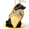 Poodle Angel Dog Ornament - Black