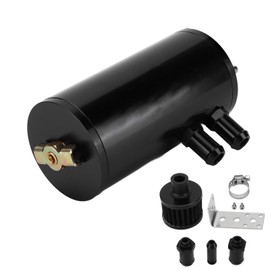 Universal Baffled Oil Catch Can Tank with Breather Filter Drain Valve CNC Aluminum Alloy