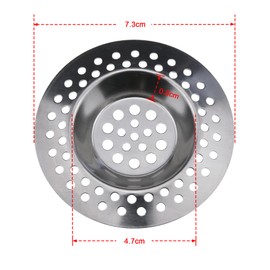 Kitchen strainer, hair strainer, shower made of highest quality 304 stainless steel, perfect as a kitchen strainer, shower, hair catcher and drain fairy for sinks, sinks and bathtubs (set of 6,