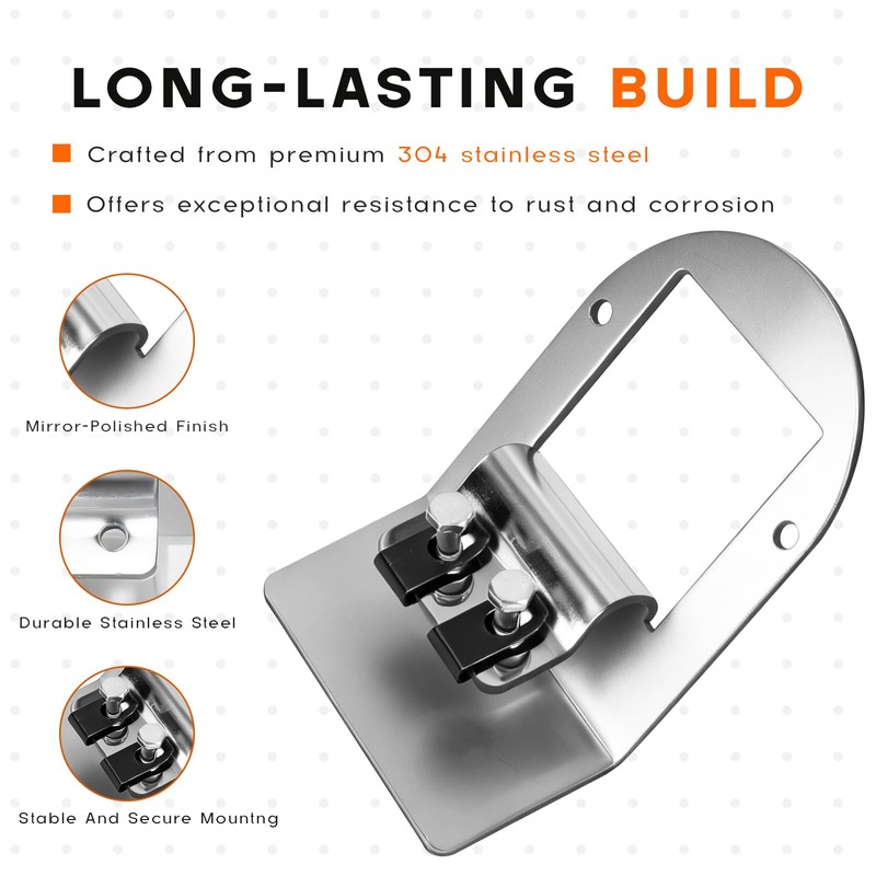 Watermelon Light Bracket,Stainless Steel Universal Angled Clamp Mount for RVs
