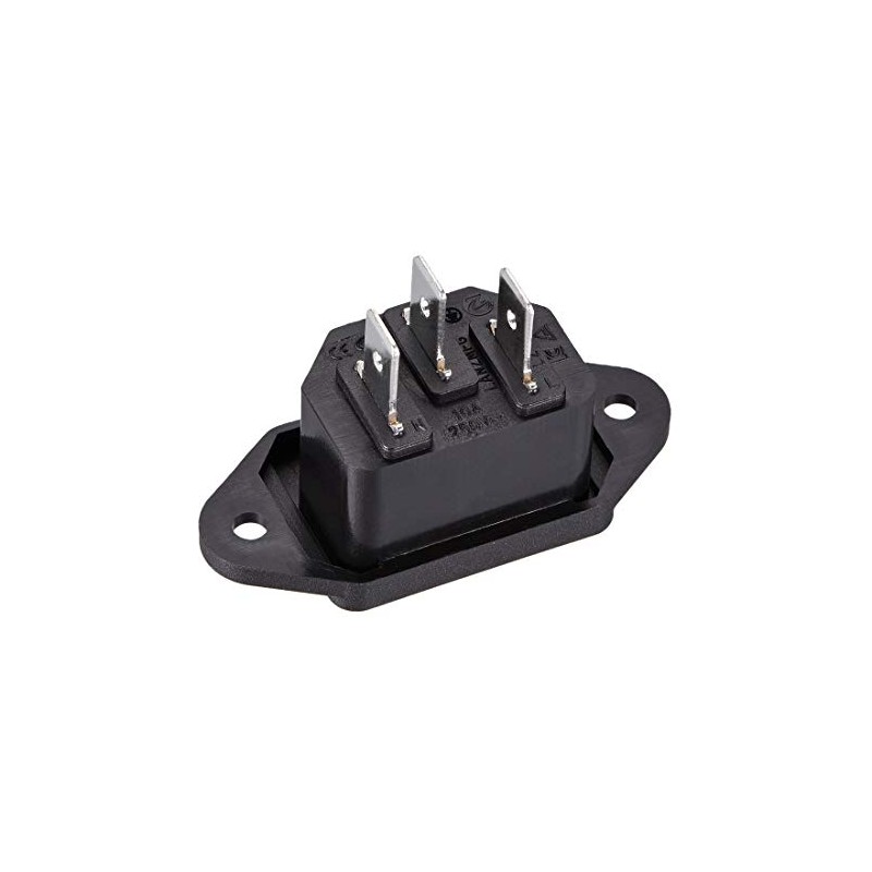 uxcell C14 Panel Mount Plug Adapter AC 250V 10A /5A