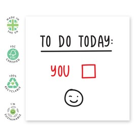 Funny Cheeky Love Card – To Do Today: You – Naughty Anniversary, Valentines Day Greetings for Him, Her, Couples, Boyfriend, Girlfriend, Wife, Husband, Women, Men - Comes with Fun Stickers
